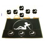 8 pceBAR MAT RUBBER BACK