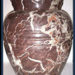 URN Genuine Solid Marble RED ZEBRA