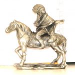 SOLID PEWTER Indian On Horse